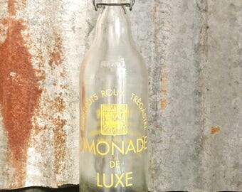 French Vintage Lemonade Bottle/Vintage Soda Siphon/Mid Century Home decor/Retro Soda Bottle/ cool water carafe