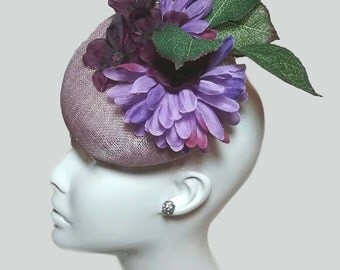 Lavender Garden Blooms Fascinator Hat