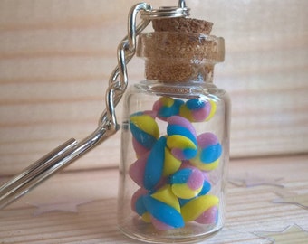 Retro sweets Mini Marshmallow Key-chain