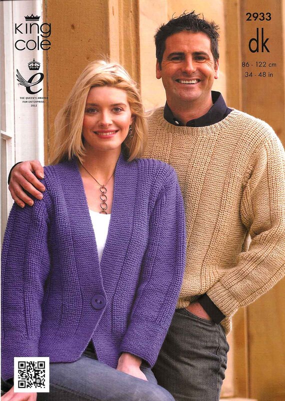 King Cole Knitting Pattern 2933Sweater