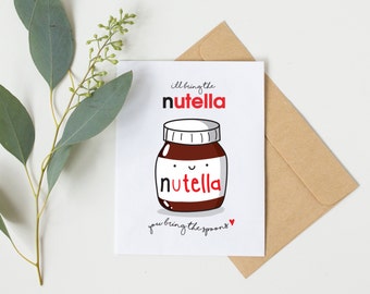 birthday card boyfriend, funny birthday card boyfriend, funny birthday card boyfriend, nutella spoon, best friend, birthday cards,