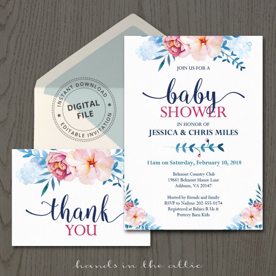 Digital Baby Shower Invitation Templates 6