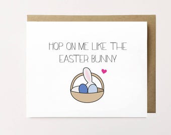 Funny Easter card, Naughty Easter card for boyfriend, Easter card, Funny Easter bunny card, Cheeky Easter card, Husband Easter card