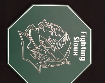 Fighting Sioux Octagon Plaque
