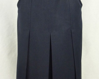 RARE! -Celine skirt vintage - skirt 60's - skirt in Navy blue wool - wool vintage skirt - size 36 (size S)-