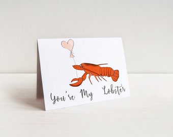 You're My Lobster Funny Love Card - Funny Anniversary Card Inspired by Friends TV Show For Your Boyfriend, Girlfriend, Husband or Wife