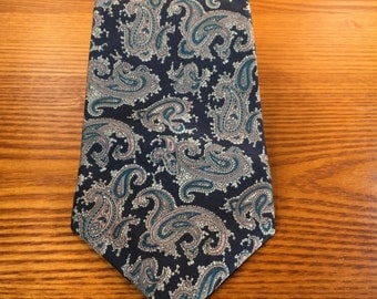 Vintage Oscar de la Renta Couture Silk Paisley Tie