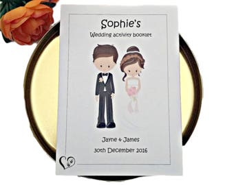 Childrens Wedding Activity Pack, Bride And Groom Activity Book, Wedding Kids Activity Book, Colouring Pages For Wedding, Childrens Favours