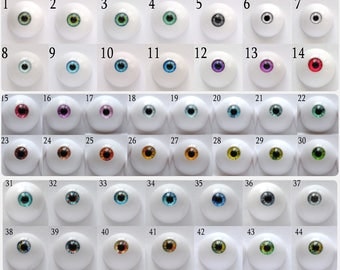 BJD acrylic eyes - small iris - 14mm - 16mm