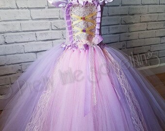 Rapunzel inspired princess tutu dress lilac pink ball gown