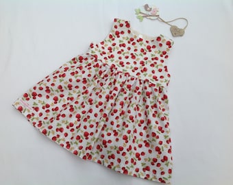 Strawberry Dress, baby girl dress, girls dress, toddler dress, girls clothing, baby outfit, baby shower, baby gift, summer dress,