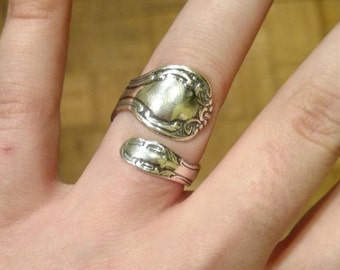 Sterling Silver Spoon Ring adjustable