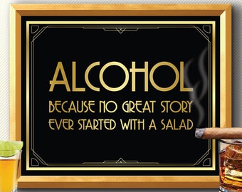 Art deco sign great gatsby great gatsby decorations great gatsby party bar sign 1920s great gatsby party decoration roaring 20s alcohol bar