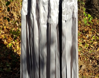 READY TO SHIP Silver Ribbon Cape - Medieval Renaissance Costume Cloak