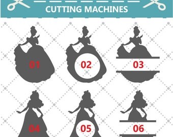 70% OFF SALE Disney Princess Svg Disney Svg Disney Monogram Svg Princess Svg Frame Cut Files - svg DXF Silhouette Studio Cricut Png Eps
