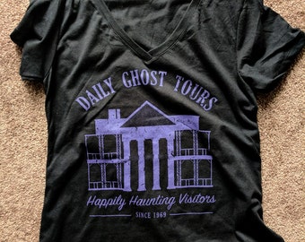 Haunted Mansion Fandom Tee - XS-XL / Womens Black V-Neck T-Shirt