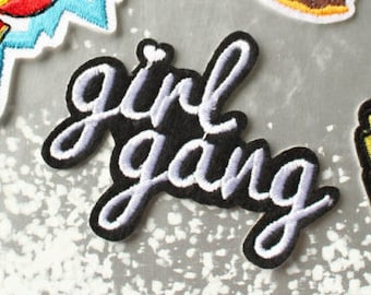1pc Girl Gang patch Iron on patch Girl Gang Patches sew on patch embroidery emb roidered patch DIY