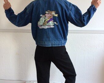 Little vintage beautifully embroidered denim jacket. U.K size 6 / 8.