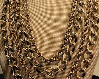 Vintage multi chain necklace
