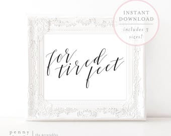 For Tired Feet Sign. Flip Flops Sign. Flip Flops for Wedding Guests. Wedding Flip Flops. Flip Flops Signage. Wedding Flip Flop Sign. (SH)