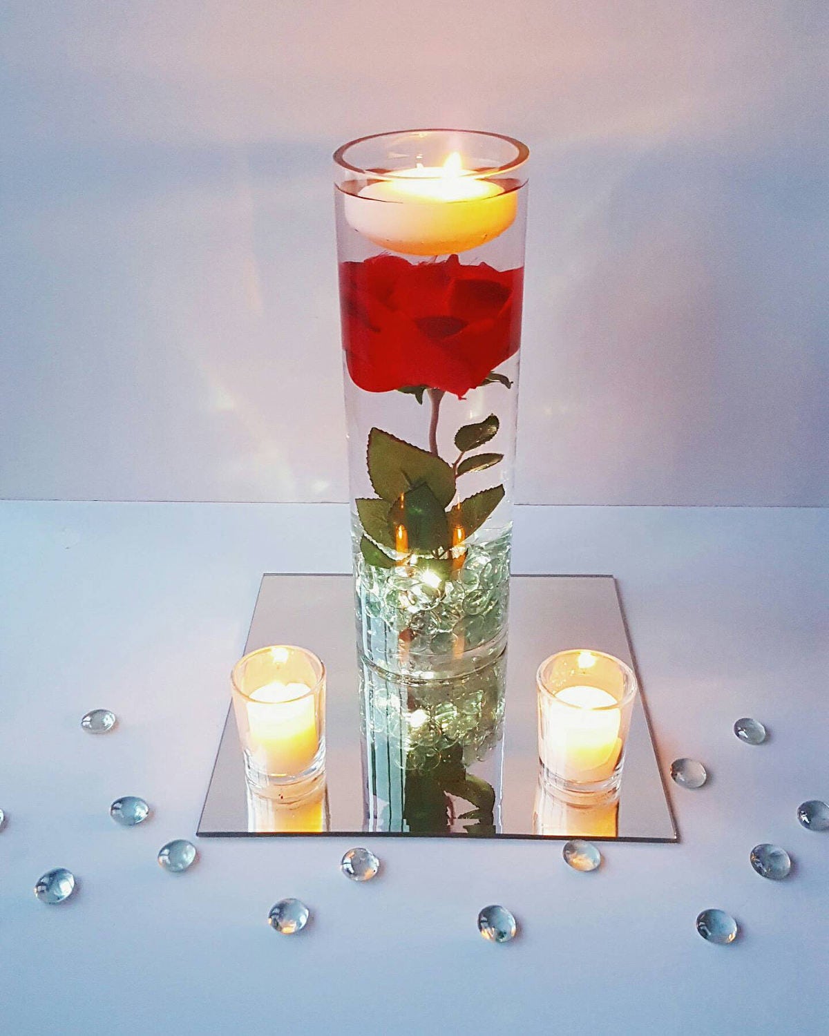 Floating Candle Centerpiece Rose Centerpiece Beauty And The