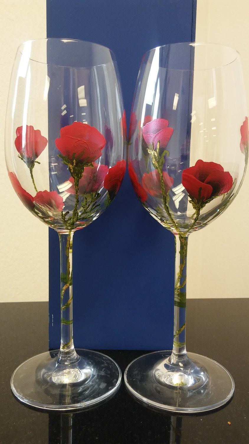rose shaped wine glasses