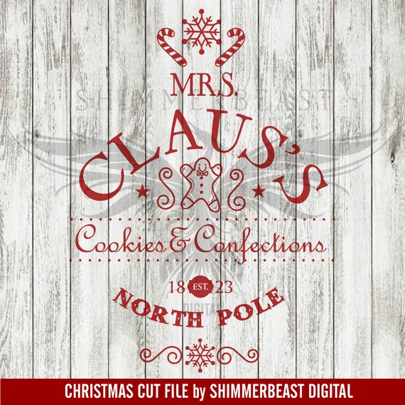 Download Christmas SVG Cut File | Mrs. Claus Cookies svg | Vintage ...