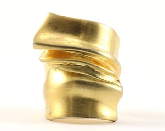 Vintage Donna Karan DKco Ribbon Wrap Ring 925 Sterling Silver RG 2215-E