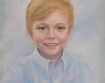 Items similar to Baby portrait. Custom Pastel Portrait Painting of baby ...