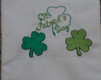 Embroidered Luck of the Irish St. Patricks Day Towel