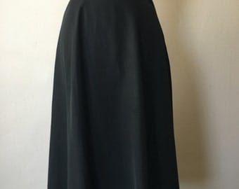 1950s Black Satin Skirt