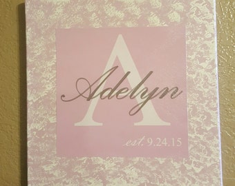 12x12 Traditional Canvas with name and date