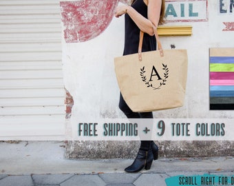 Bridesmaid Gift, Mothers Day Gift,Bridesmaid Tote, Gift for Mom, Bridesmaid Tote Bag, Bridesmaid Bags, Monogrammed Large Burlap Tote