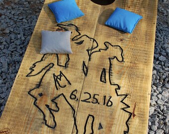 Corn Hole Bags, Corn Hole Game, Custom Corn Hole Boards, Corn Hole Set, Wedding Corn Hole, Bean Bag Toss, Outdoor Games - FREE Ship
