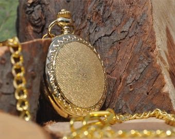 Handwriting, Custom, Memorial, Engraved Pocket Watch, Personalized, Handwritten, Men, Gift, Engraving
