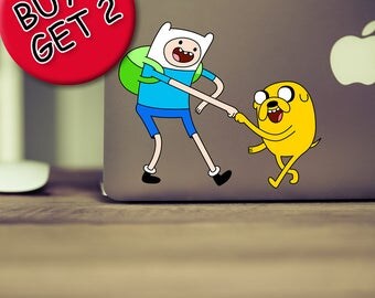 Finn and Jake Adventure Time MacBook Decal Adventure Time Sticker Adventure Time Finn and Jake Decal Finn the human Jake the dog