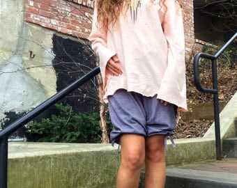 Love. Hysteria. Boatneck Tunic in organic hemp jersey. Made to order.