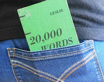 Old Book Journal / Recycled Pocket Notebook / Vintage Book Journal / 20000 Words Rebound Journal Blank Book by PrairiePeasant