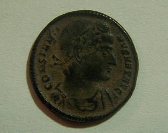 Authentic Ancient Roman Coin Of Constantine I, the Great 307-337 A.D. Reverse; Two Soldiers With Standards