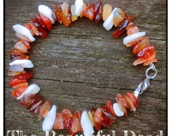 Amber and Feline Bone Bracelet
