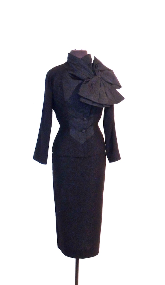 RESERVED for Alison / vintage peplum skirt suit 1930s-40s