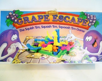 Vintage 1992 Grape Escape Board Game Complete Parker Brothers Toy Vintage 1992 Grape Escape Board Game Complete Parker Brothers Toy