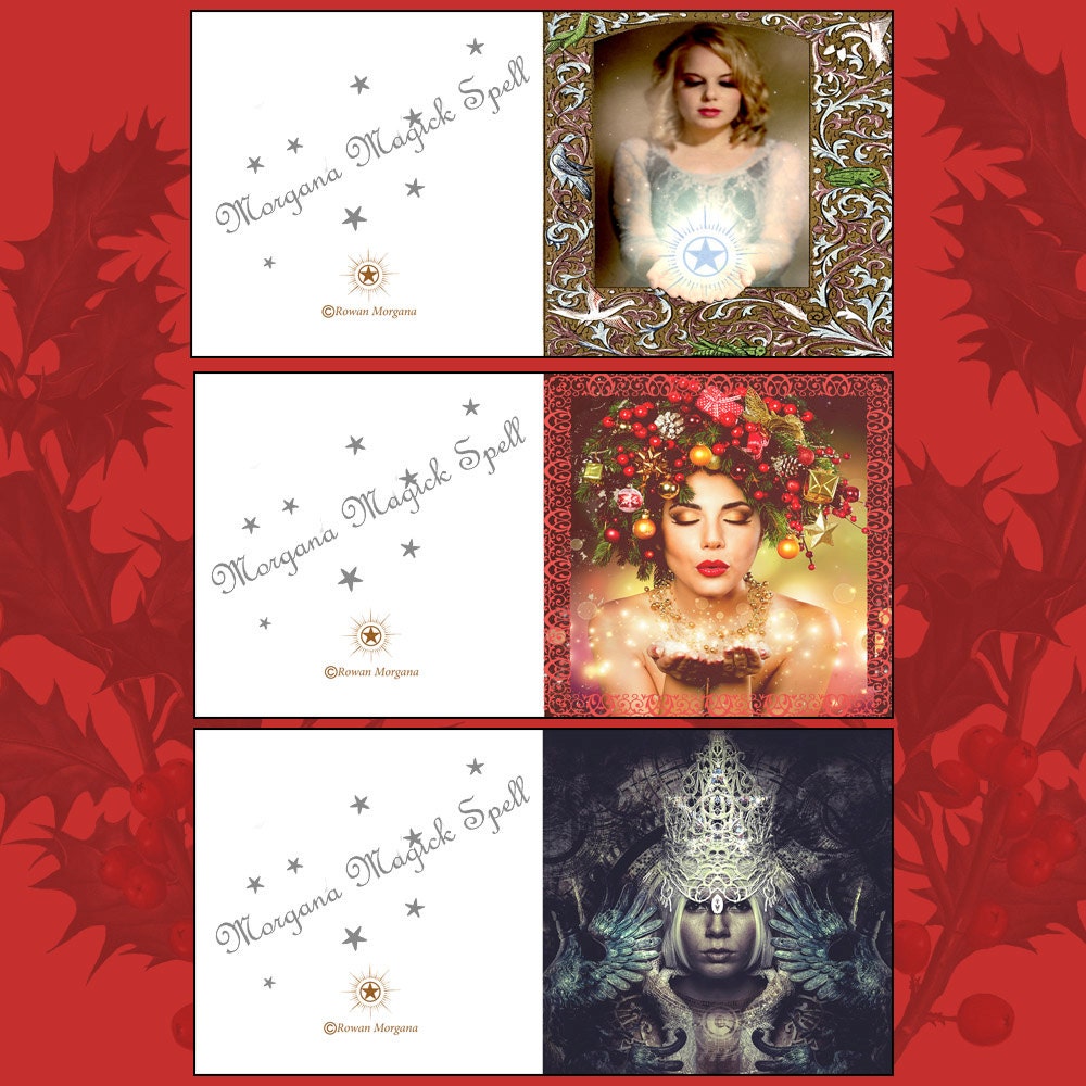 Printable YULE GODDESS CARDS Pagan Spells Book of Shadows