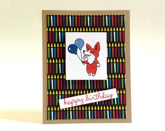 Corgi Birthday Card - Puppy Birthday Card - Dog Birthday Card - Cute Boy Birthday Card - Fun Happy Birthday Card - Dad Happy Birthday Card