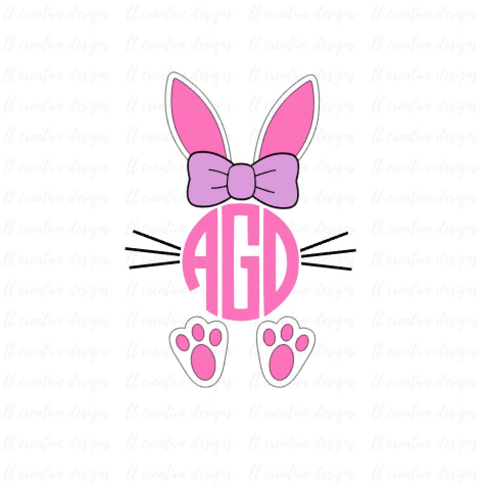 Download Free Easter Monogram Svg / Free SVG Files | Easter Bunny ...
