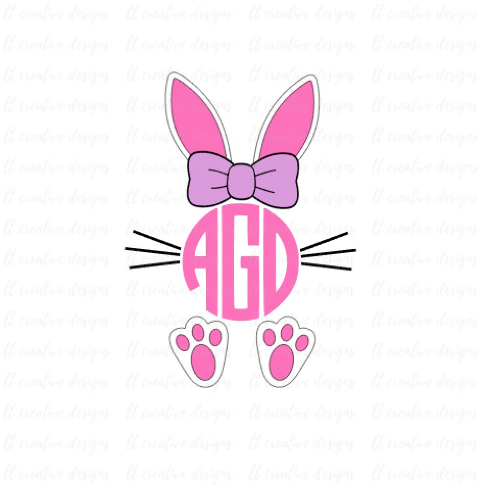 Download Free Easter Monogram Svg / Free SVG Files | Easter Bunny ...