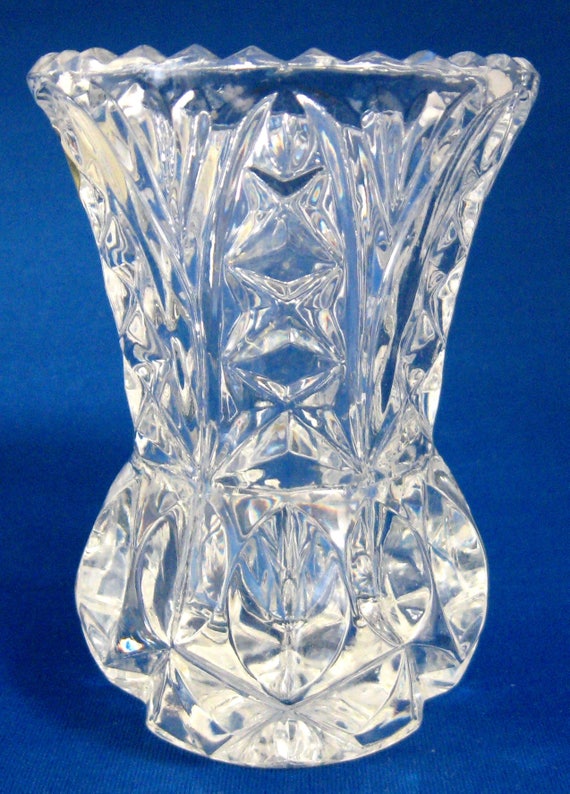 Lead Crystal Vase Yugoslavia Original Foil Sticker 1980s 24%