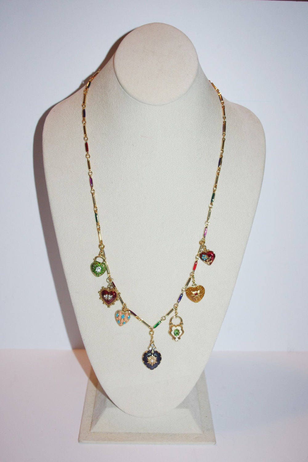 STARTER NECKLACE Joan Rivers Hearts & Flowers Charm Necklace