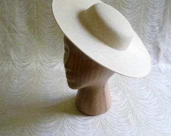Large Ivory Cream Saucer Hat Base Straw Fascinator Hat Form for DIY Hat Millinery Supply Round Shape 12 inch Wide Brim