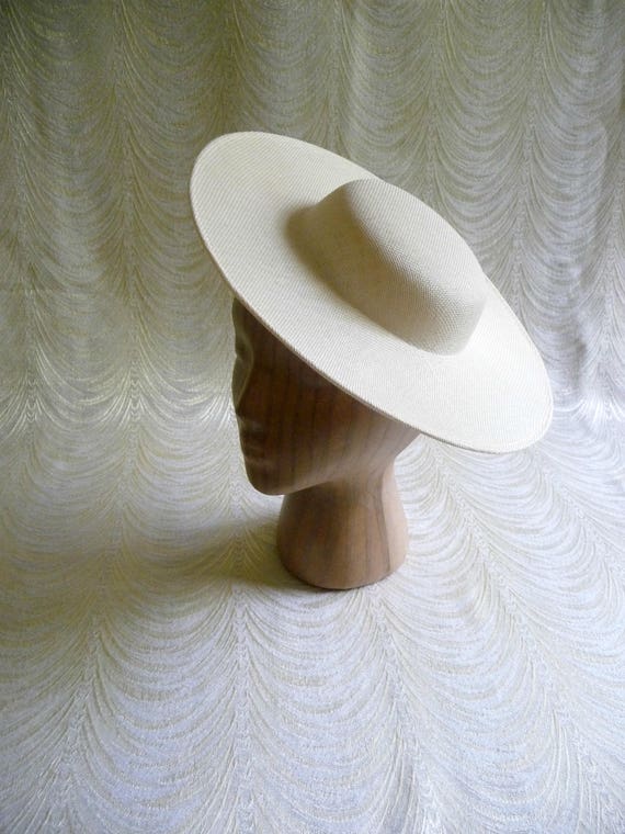 Large Ivory Cream Saucer Hat Base Straw Fascinator Hat Form